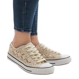 Baskets en dentelle beige BB2050-SP