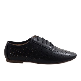 Chaussures de jazz ajourées noires Oxford 3