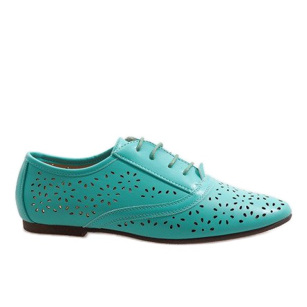 Chaussures de jazz ajourées menthe Richelieu 3 vert