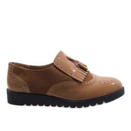 Chaussures de jazz camel chaussures en daim TL-63 brun