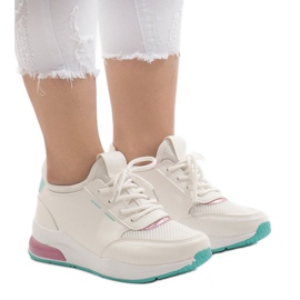 Chaussures de sport à la mode multicolores YM-31 L.GREEN blanc