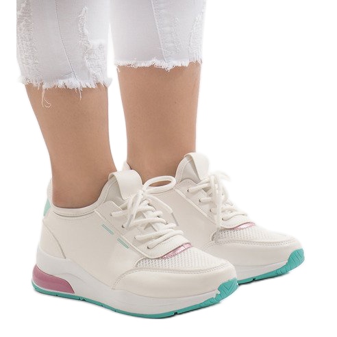 Chaussures de sport à la mode multicolores YM-31 L.GREEN blanc