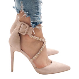 Escarpins en daim rose GH11547