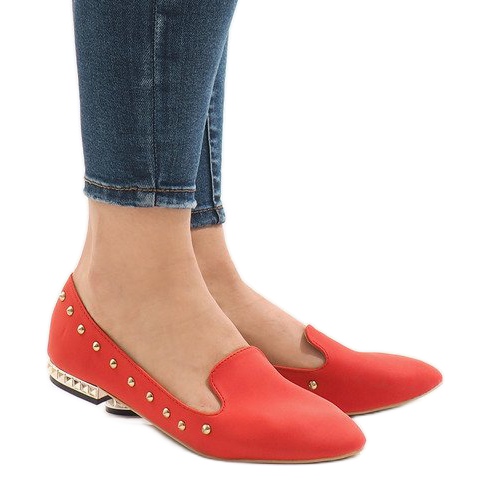Mocassins ballerines rouges ZHC-980