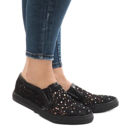 Baskets noires à lacets HC233 le noir