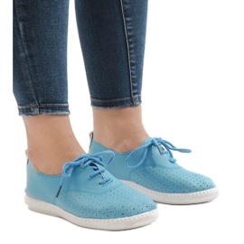 Baskets noires ajourées HR61116 bleu