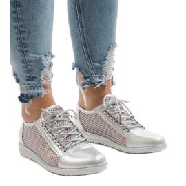 Chaussures ajourées argentées TL44 gris