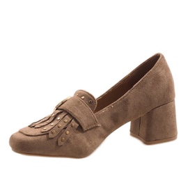 Inna Escarpins en daim kaki sur le montant LB-339 brun Inna Escarpins en daim kaki sur le montant LB-339 brun
