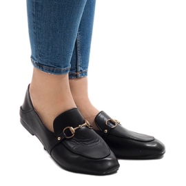 Mocassins ballerines noirs YJX001