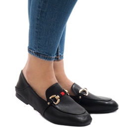 Mocassins ballerines noirs YJX005