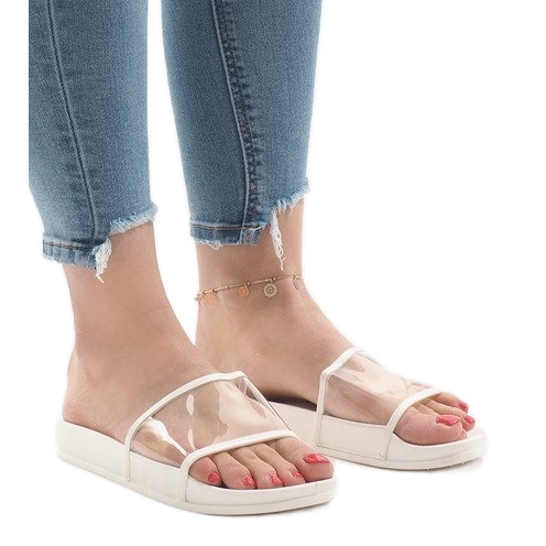 Chaussons transparents blancs 815 blanche