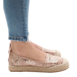 Espadrilles roses ajourées L08-71