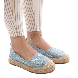 Espadrilles ajourées bleues L08-71