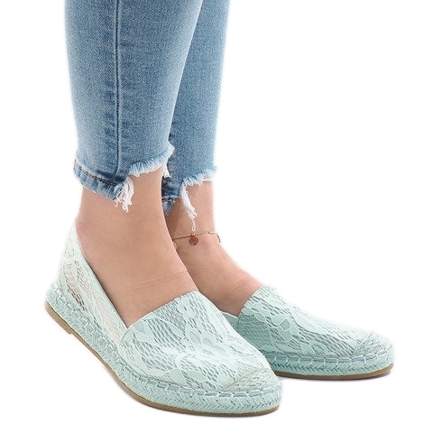 Espadrilles vertes ajourées AF41