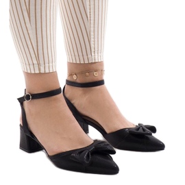 Sandales à talons noires 1702-2 le noir