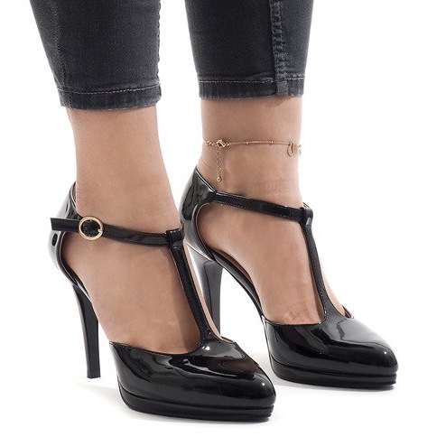 Escarpins noirs sur le montant A509-22-1 le noir Escarpins noirs sur le montant A509-22-1 le noir