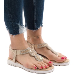 Sandales ornées d'or S11 doré