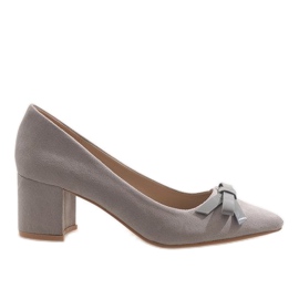 Escarpins en daim gris 7075-P