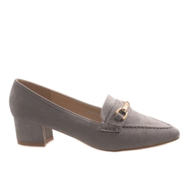 Escarpins en daim gris 7078-P