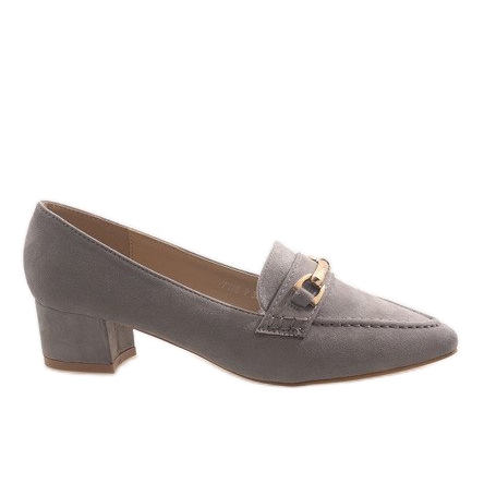 Escarpins en daim gris 7078-P