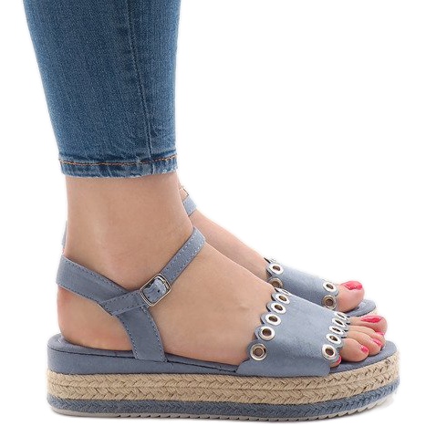 Sandales bleues sur la plateforme 99-46 Sandales bleues sur la plateforme 99-46