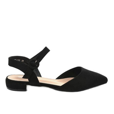 Sandales ballerines 77-100 noires le noir