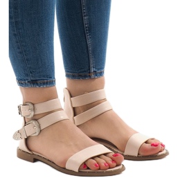 Sandales plates roses à boucle 170 Sandales plates roses à boucle 170