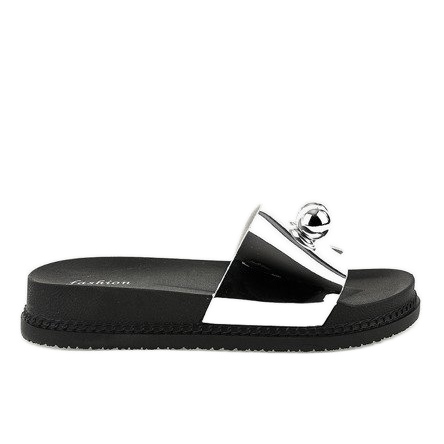 Chaussons en argent avec boules 1819 gris Chaussons en argent avec boules 1819 gris