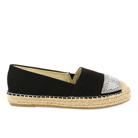 Espadrilles baskets noires sur la plateforme 180-6 le noir