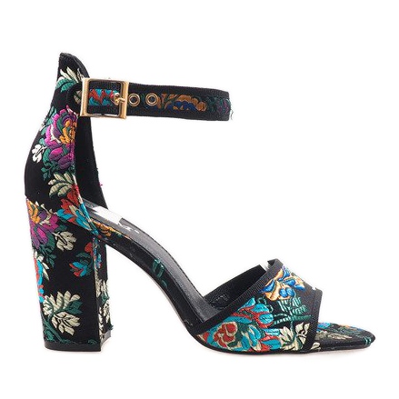 Sandales noires sur le poteau 77-14 le noir