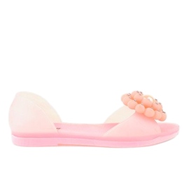 Sandales Meliski roses avec une fleur HM701