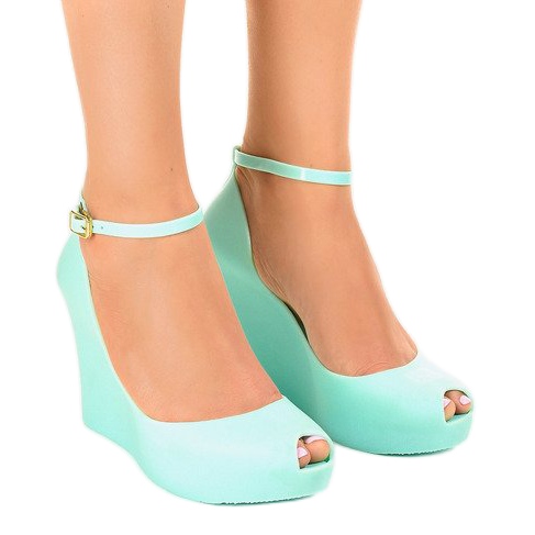 Melissa en caoutchouc bleu ouvert KM06-4