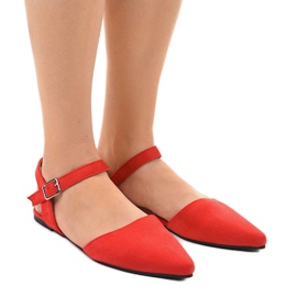 Sandales ballerines rouges 235-4