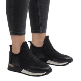 Baskets noires en Lycra R-403 blanche le noir