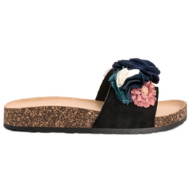 SHELOVET Chaussons Noirs à Carreaux