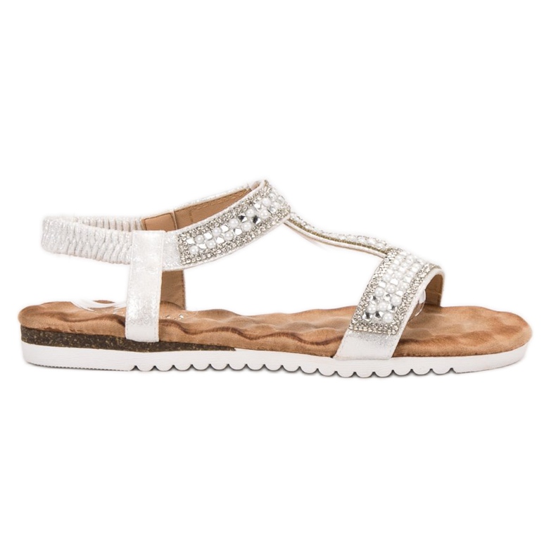 Emaks Sandales pour femmes décorées gris