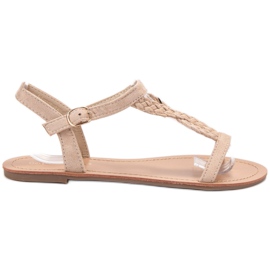 Ch. Creation Sandales en daim brun Ch. Creation Sandales en daim brun
