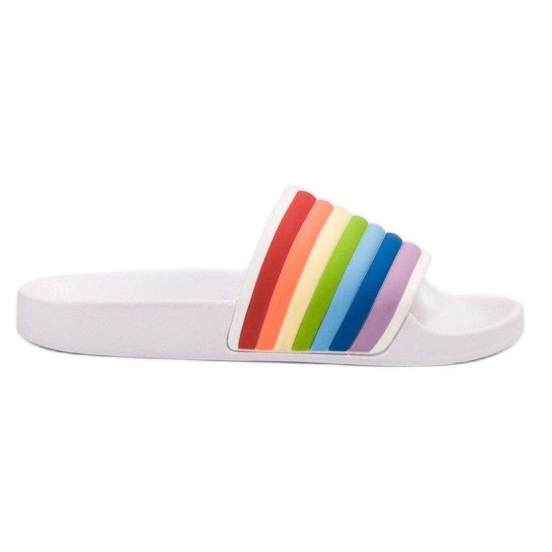 Sweet Shoes Tongs en caoutchouc colorées blanche multicolore