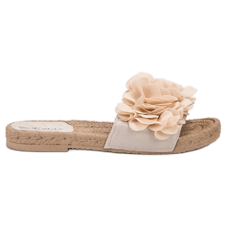 SHELOVET Chaussons Espadrilles beiges