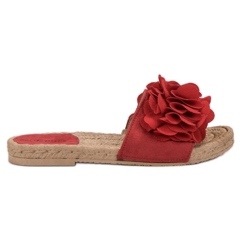 SHELOVET Espadrilles Chaussons Rouges