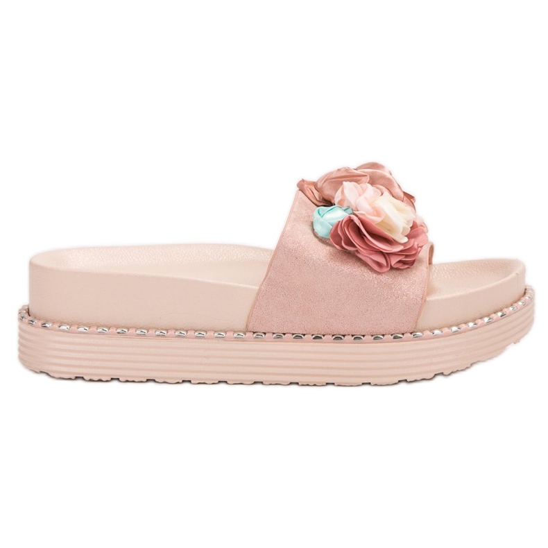 Bello Star Pantoufles Sur La Plateforme rose