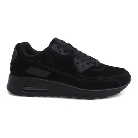 Chaussures de Sport Baskets Daim 55109-1 Noir le noir