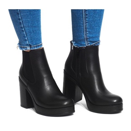 Bottes À Talons Avec Élastique X9098 Noir
