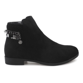 Bottes en daim LL113 noires le noir