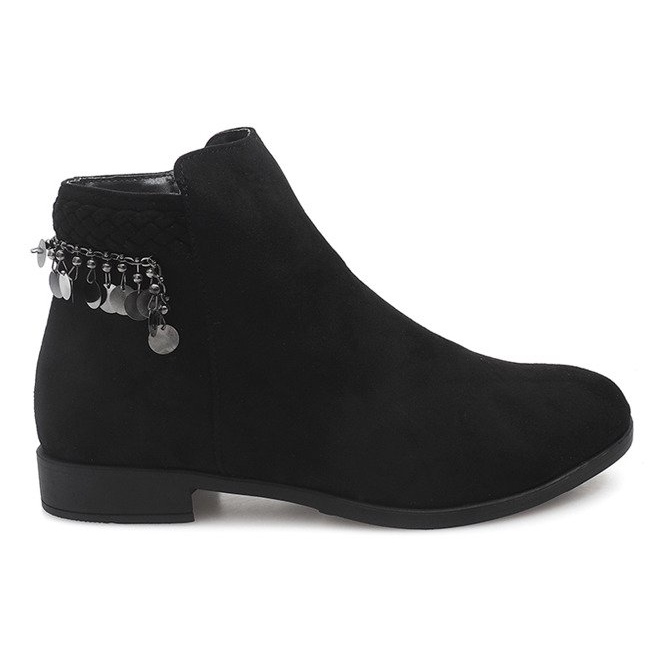 Bottes en daim LL113 noires le noir