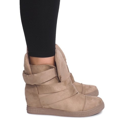 Baskets Compensées Avec Velcro 1703 Camel brun
