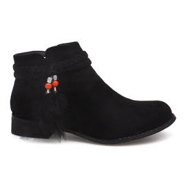 Bottines Daim Jodhpur boots H1911 Noir le noir