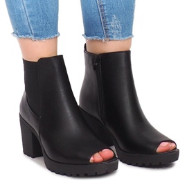 Bottines ouvertes sur poteau B2890 Noir