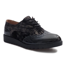 Chaussures en daim noir Adele le noir