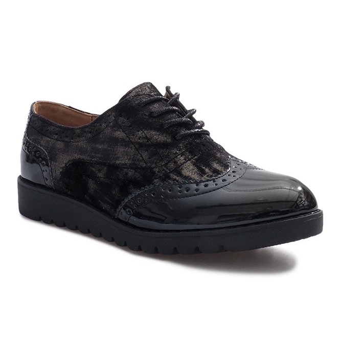 Chaussures en daim noir Adele le noir